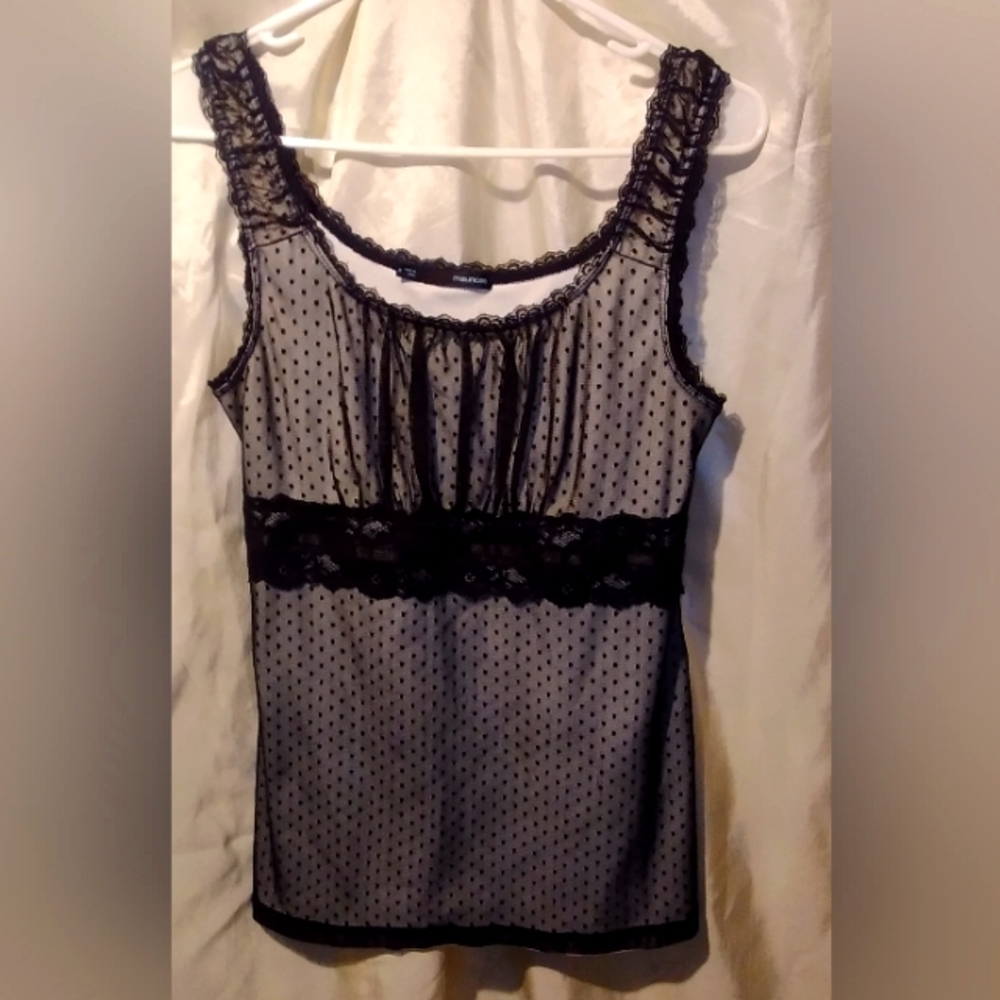 Maurices Womens Black Lace Top
